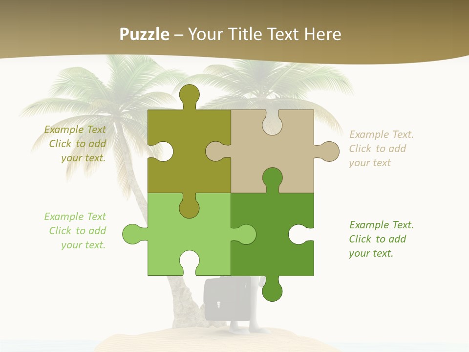 Cute Ocean Sun PowerPoint Template