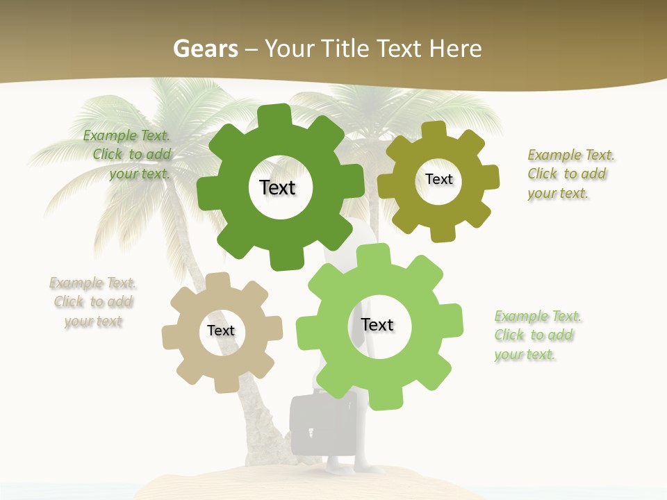 Cute Ocean Sun PowerPoint Template