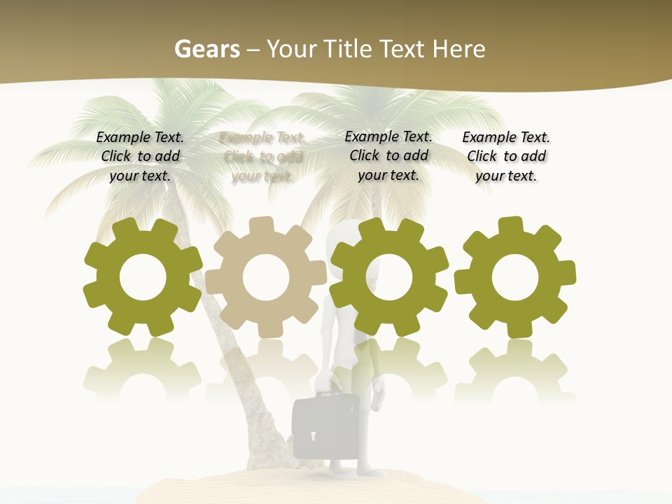 Cute Ocean Sun PowerPoint Template