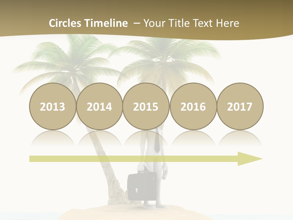 Cute Ocean Sun PowerPoint Template