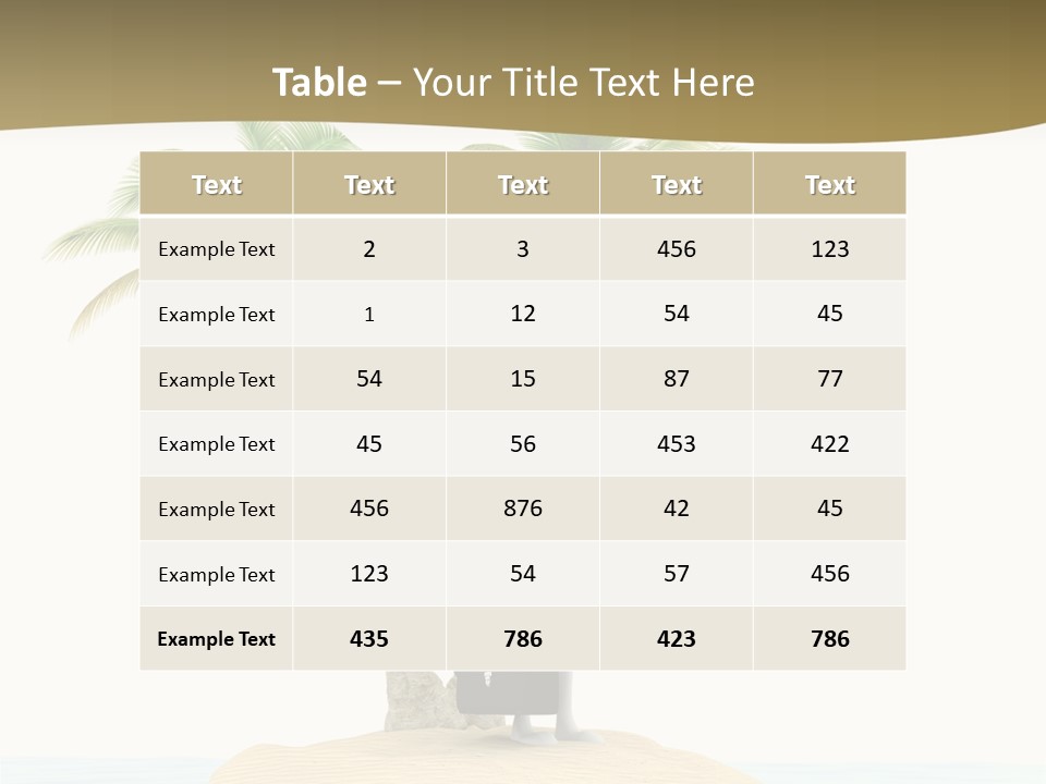 Cute Ocean Sun PowerPoint Template