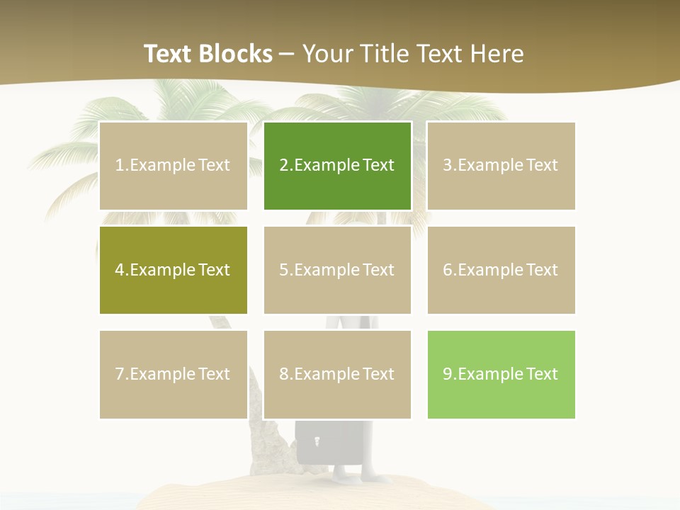 Cute Ocean Sun PowerPoint Template