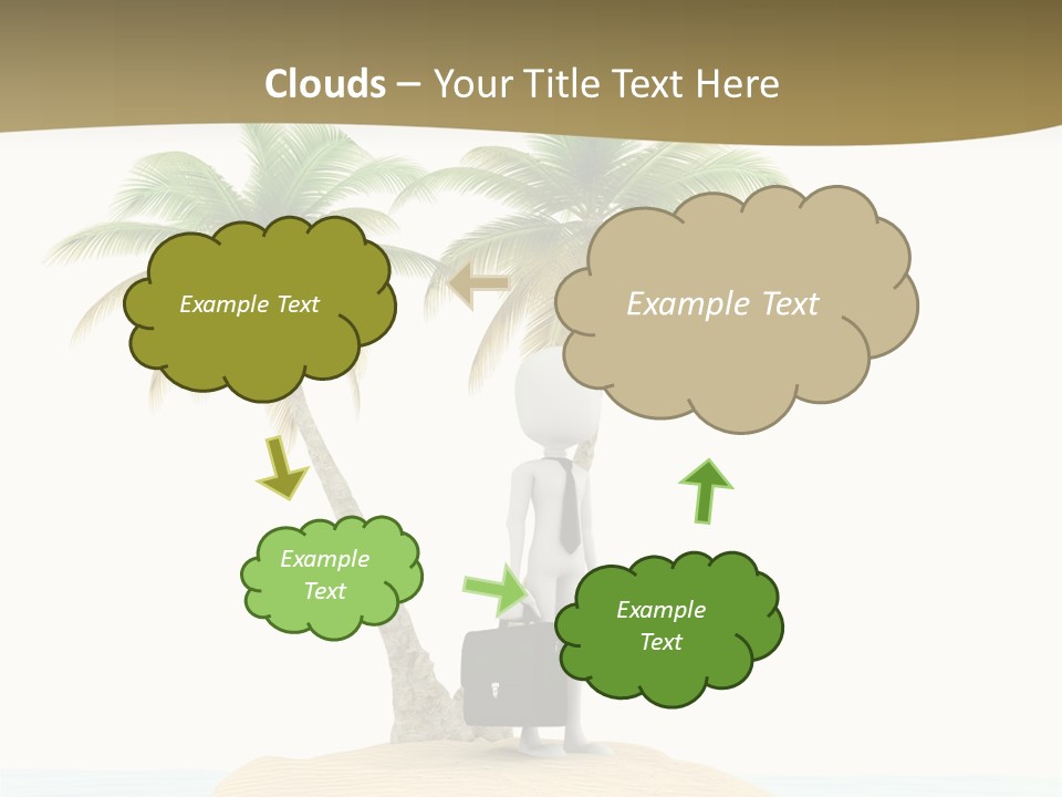 Cute Ocean Sun PowerPoint Template