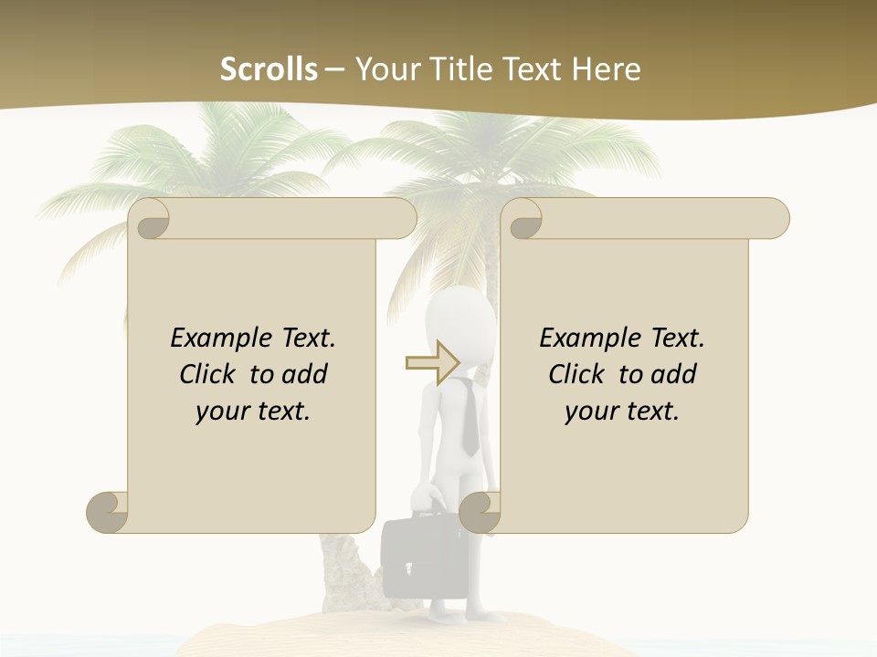 Cute Ocean Sun PowerPoint Template