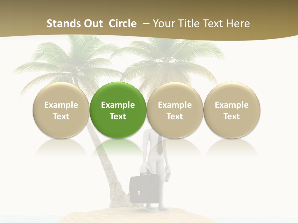 Cute Ocean Sun PowerPoint Template