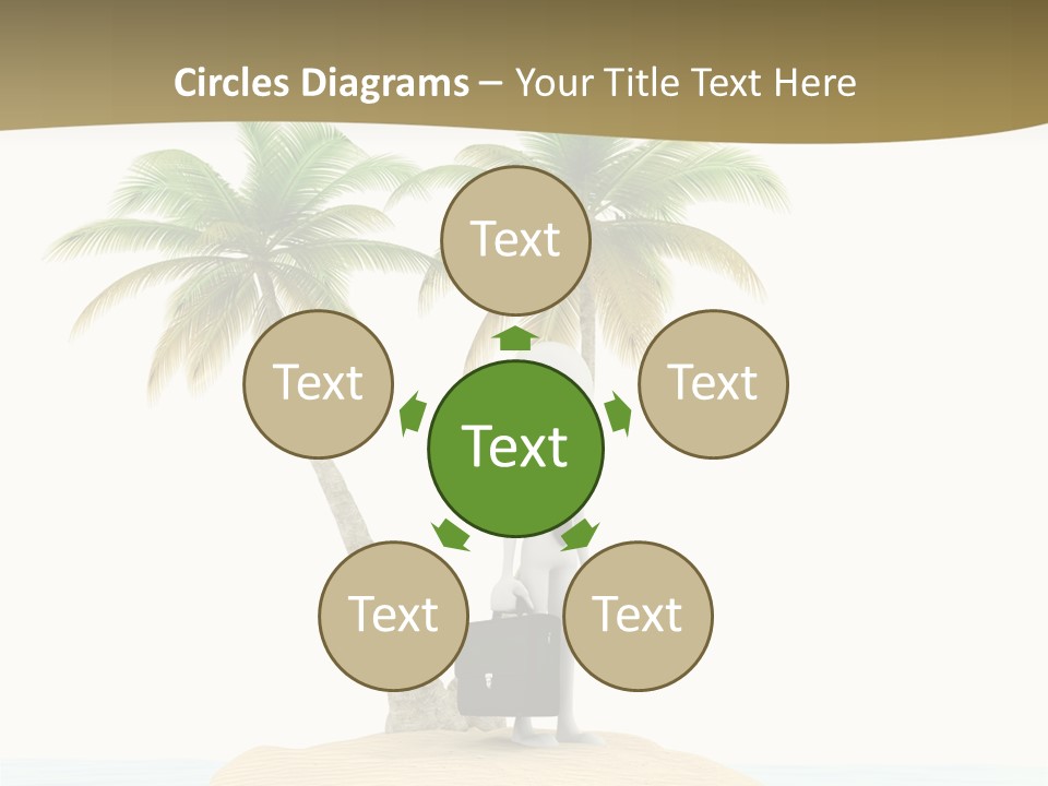 Cute Ocean Sun PowerPoint Template