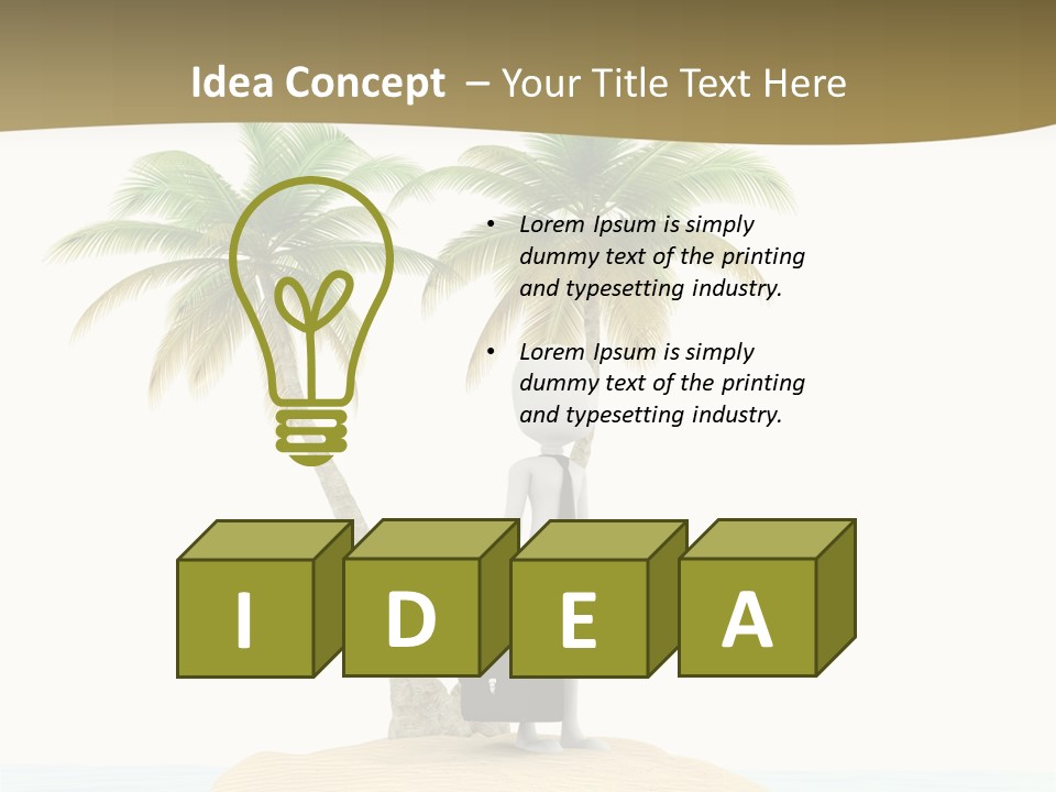 Cute Ocean Sun PowerPoint Template