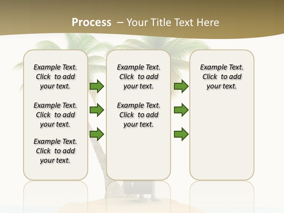 Cute Ocean Sun PowerPoint Template