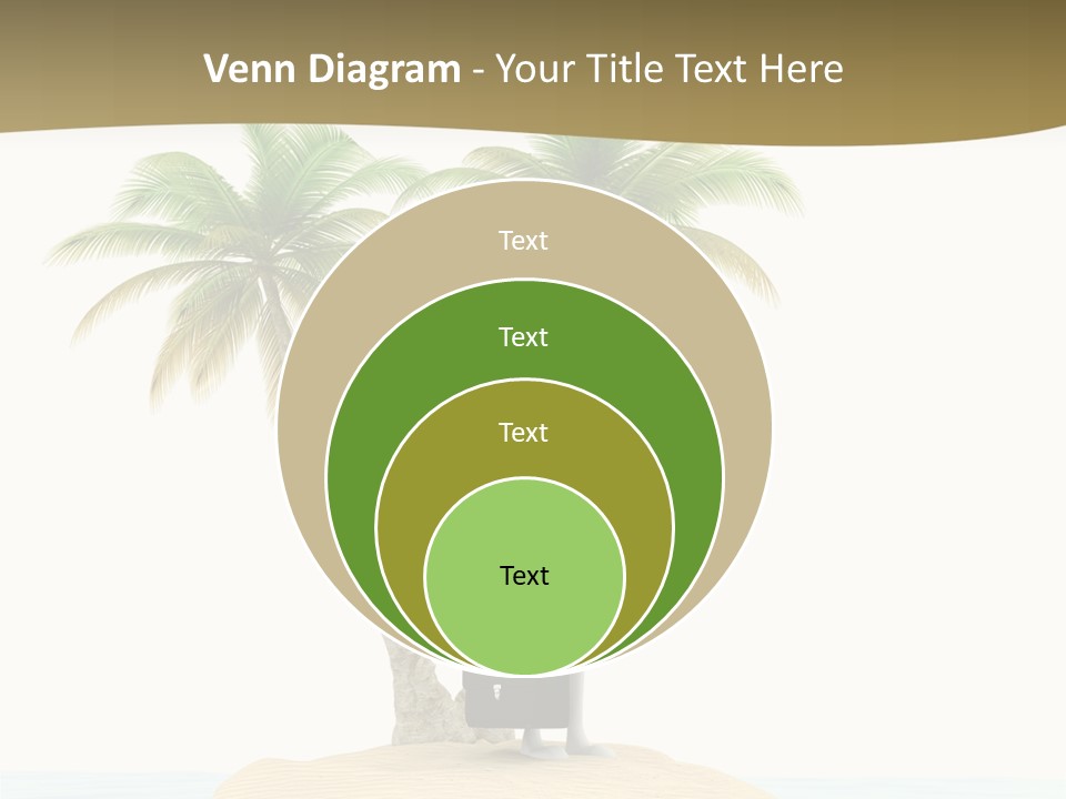 Cute Ocean Sun PowerPoint Template