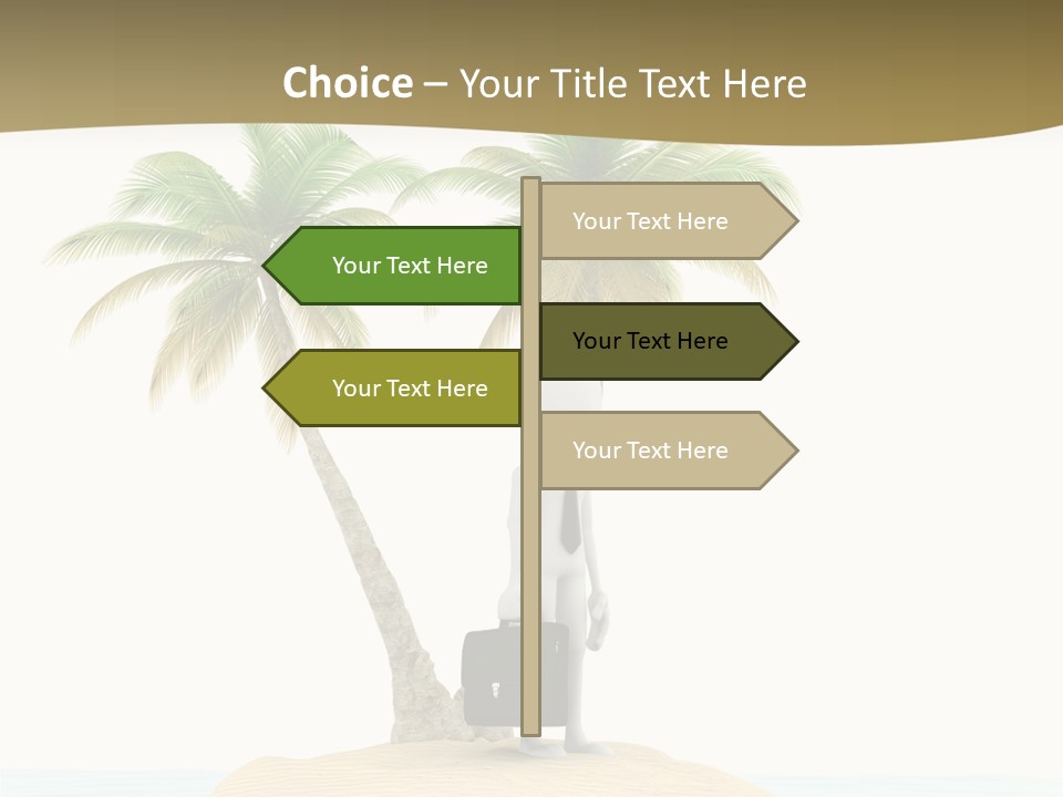 Cute Ocean Sun PowerPoint Template