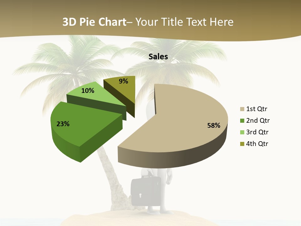 Cute Ocean Sun PowerPoint Template