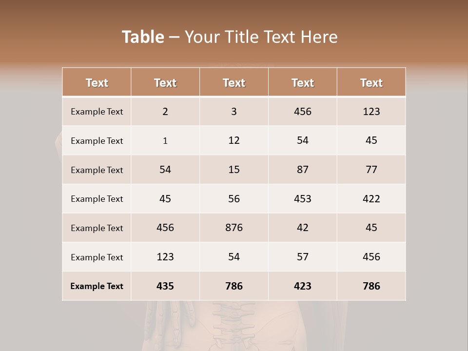 Transparent Body Spine PowerPoint Template