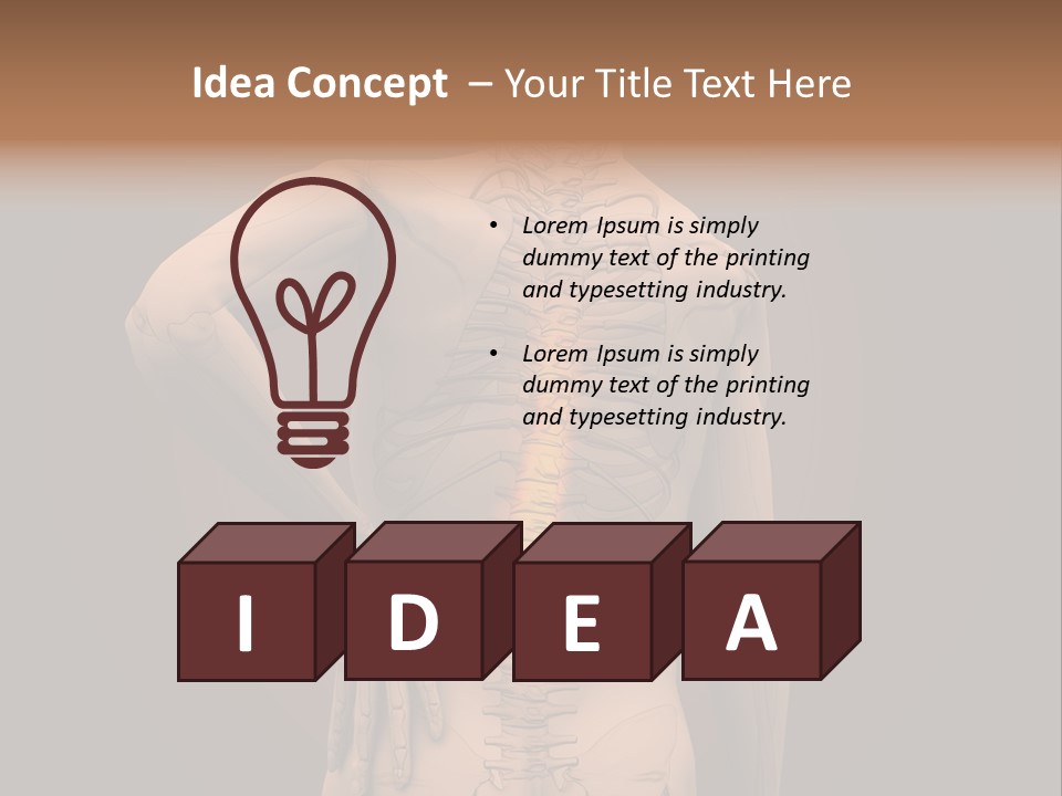 Transparent Body Spine PowerPoint Template
