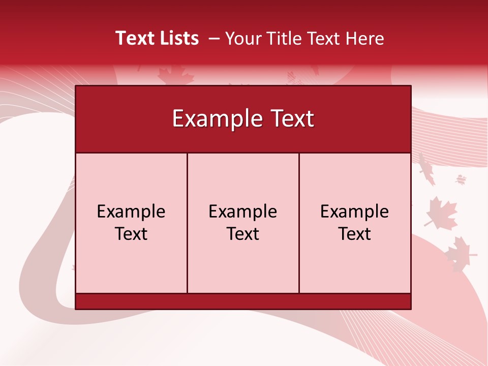 A Red And White Background With Maple Leaves PowerPoint Template