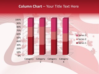 A Red And White Background With Maple Leaves PowerPoint Template