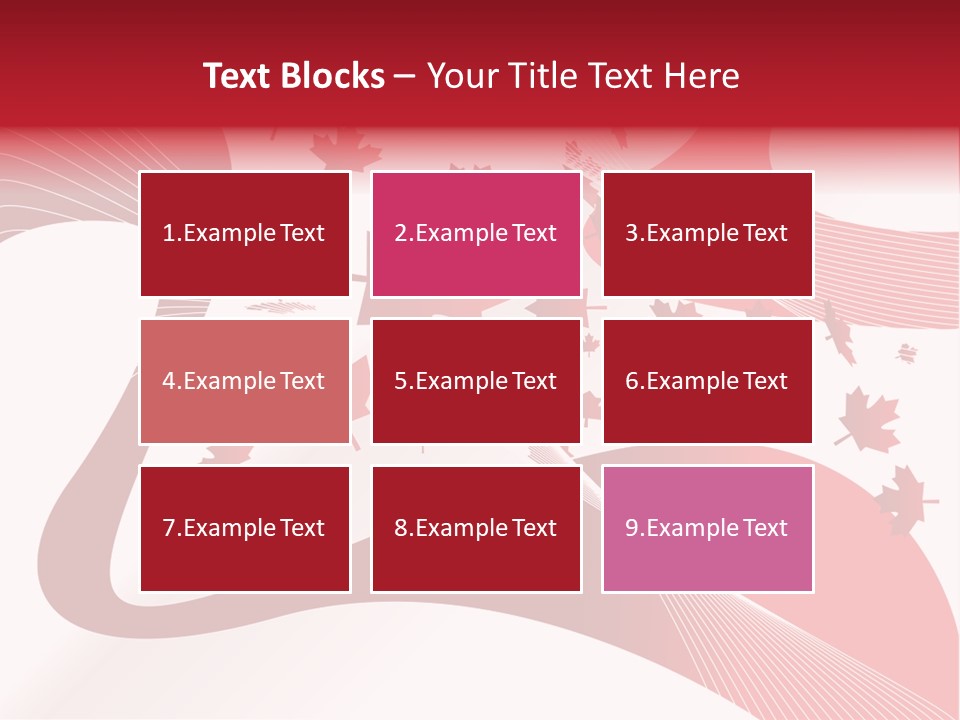 A Red And White Background With Maple Leaves PowerPoint Template