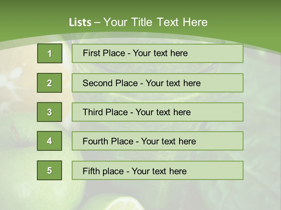Freshness Ingredient Lime PowerPoint Template