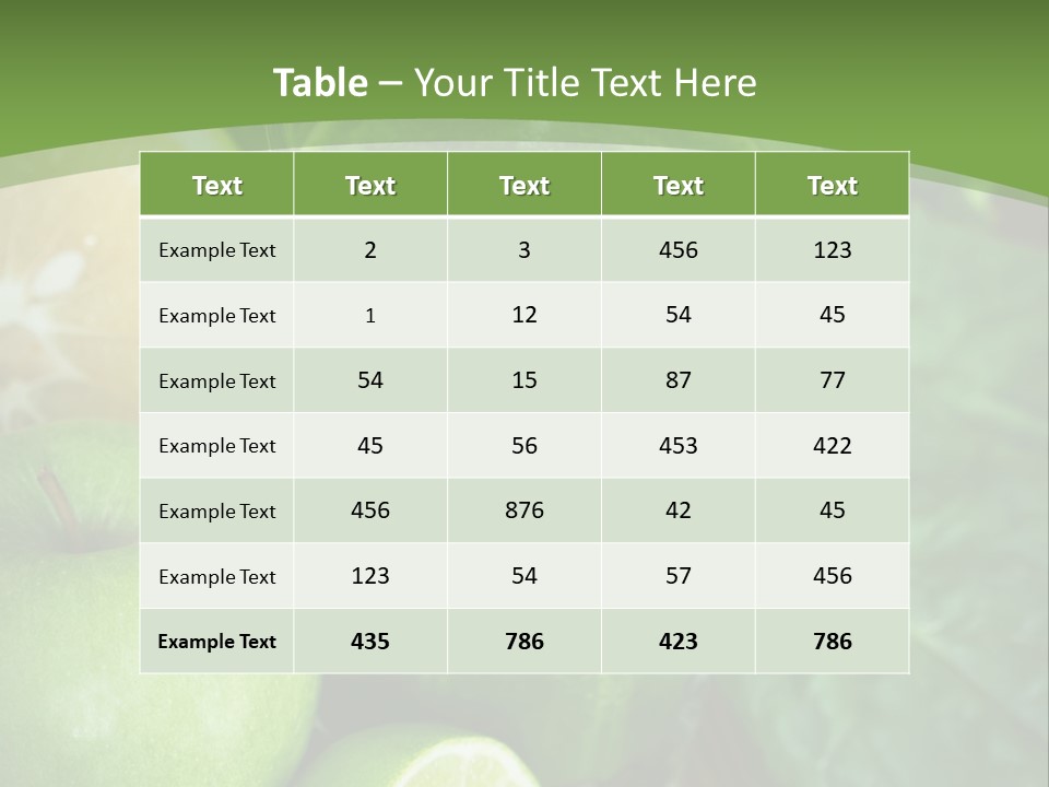 Freshness Ingredient Lime PowerPoint Template