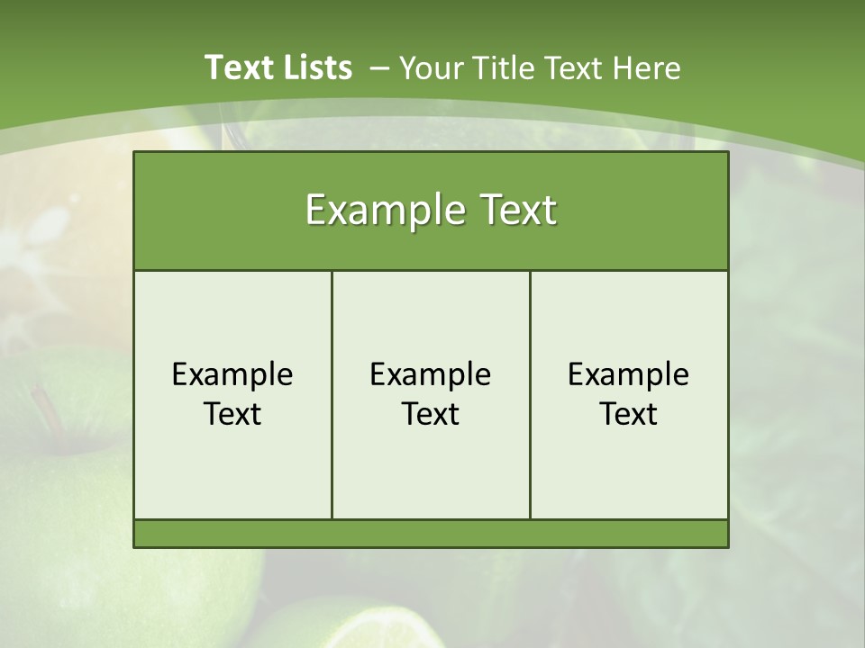 Freshness Ingredient Lime PowerPoint Template