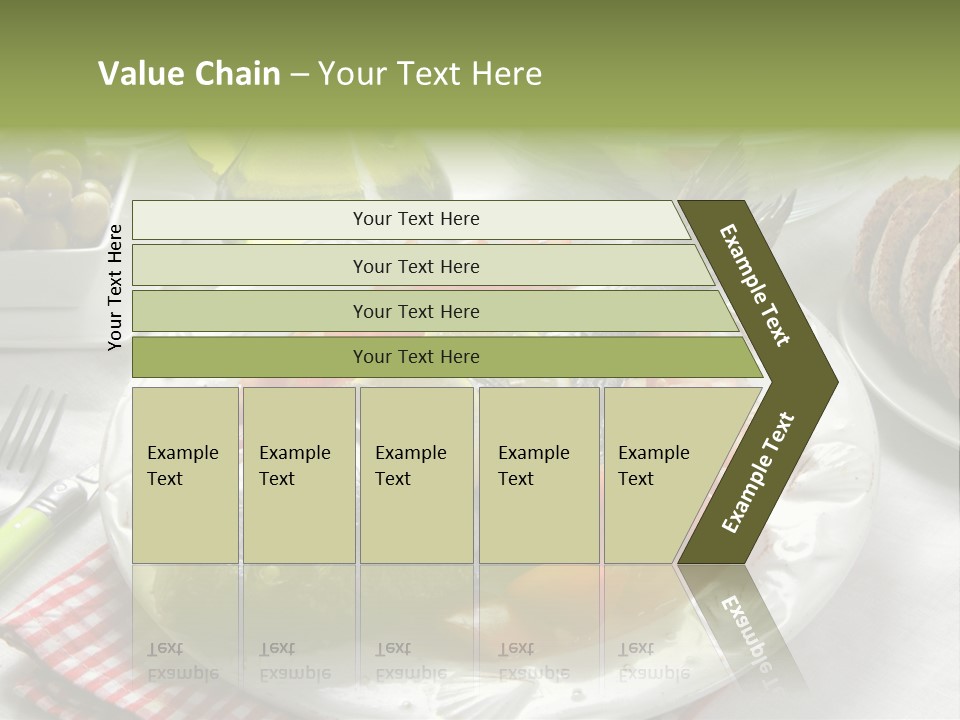 A Fish On A Plate Next To A Salad And Bread PowerPoint Template