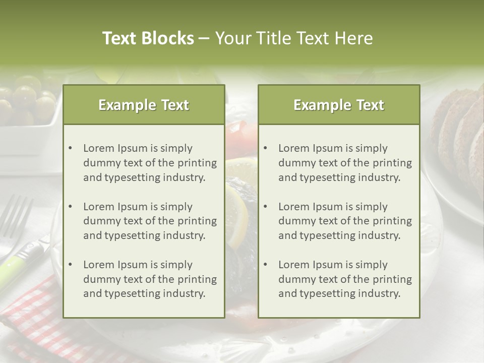 A Fish On A Plate Next To A Salad And Bread PowerPoint Template