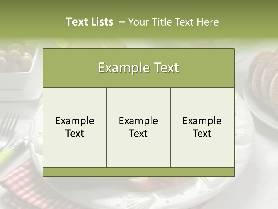 A Fish On A Plate Next To A Salad And Bread PowerPoint Template