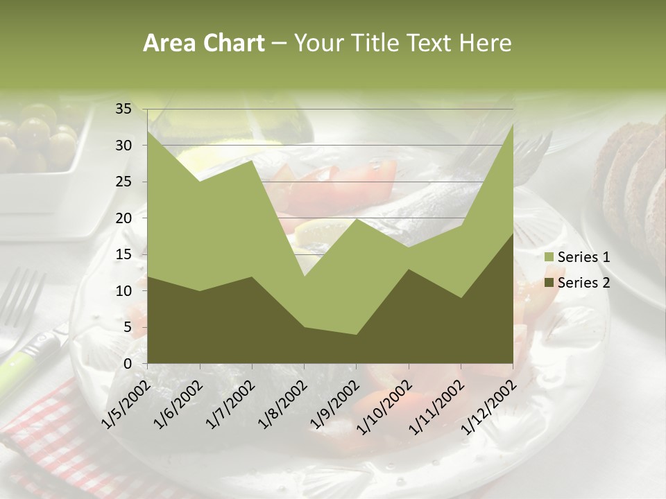 A Fish On A Plate Next To A Salad And Bread PowerPoint Template