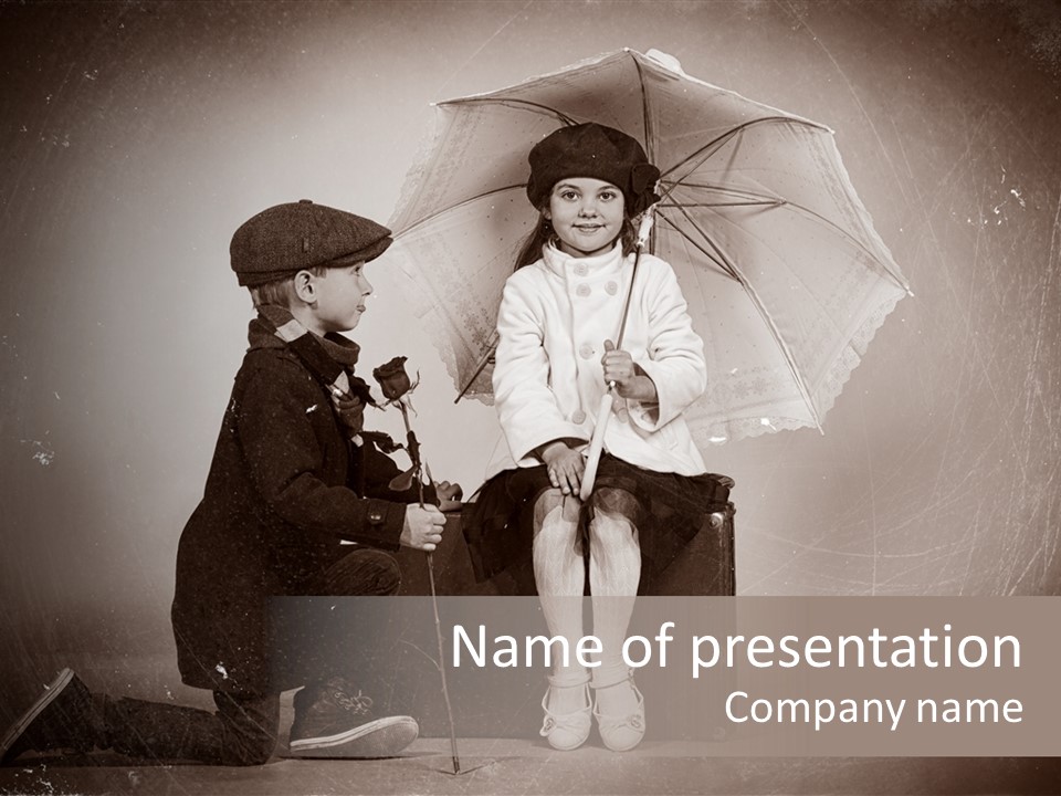 Background Vintage People PowerPoint Template