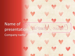 Wallpaper Pink Romantic PowerPoint Template