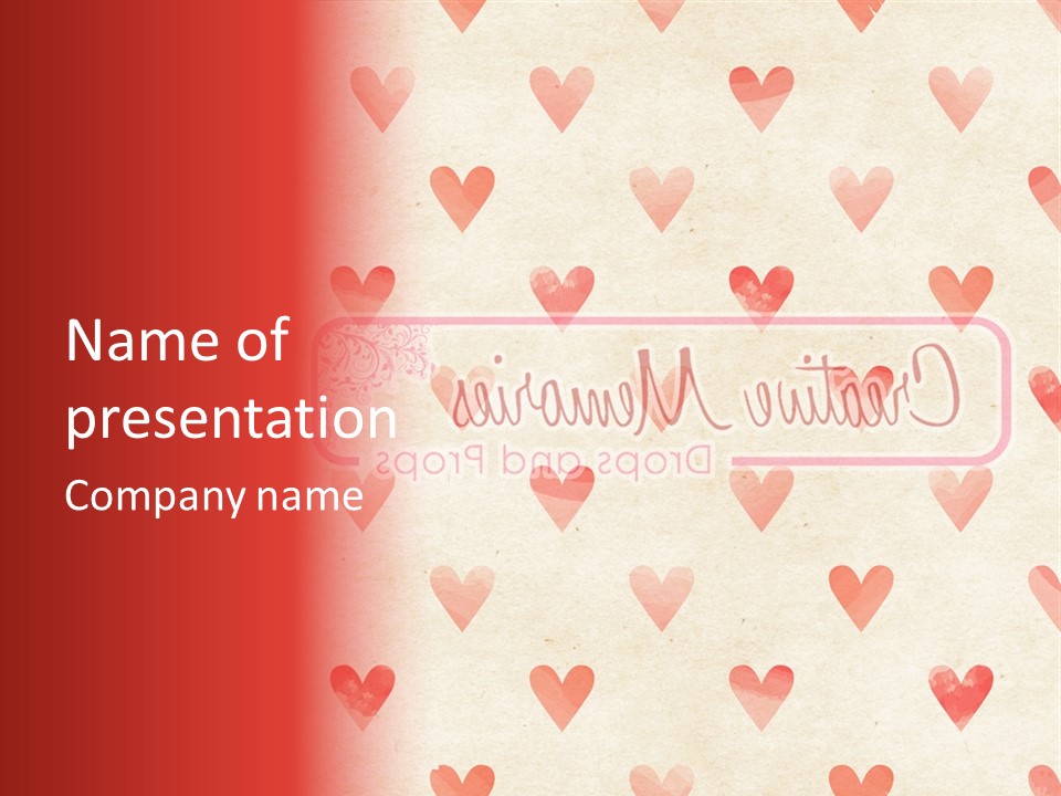 Wallpaper Pink Romantic PowerPoint Template