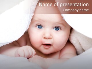 Joyful Infant Laughing PowerPoint Template