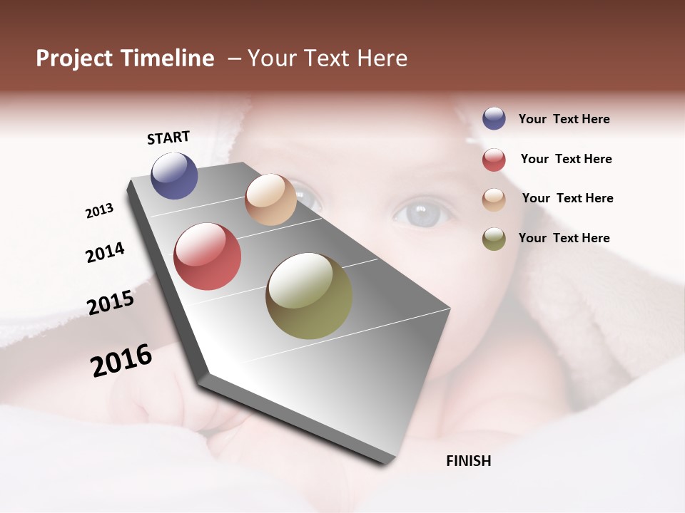 Joyful Infant Laughing PowerPoint Template