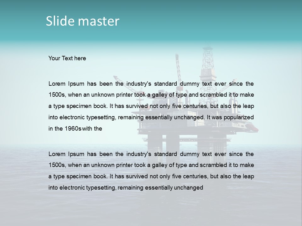 Well Oil Industry Oil PowerPoint Template