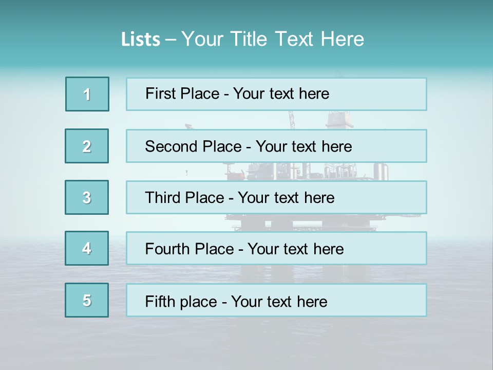 Well Oil Industry Oil PowerPoint Template