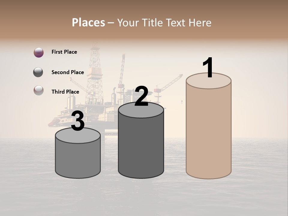 Production Oil Industry Tower PowerPoint Template