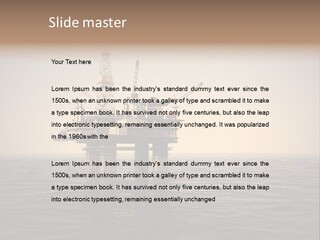 Production Oil Industry Tower PowerPoint Template