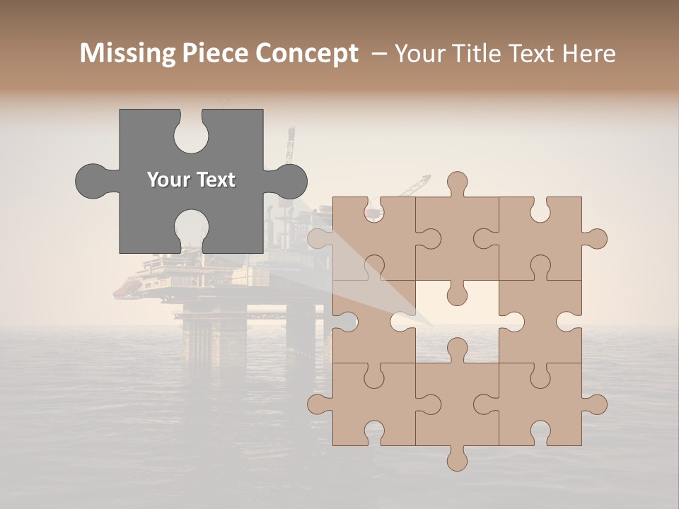 Production Oil Industry Tower PowerPoint Template