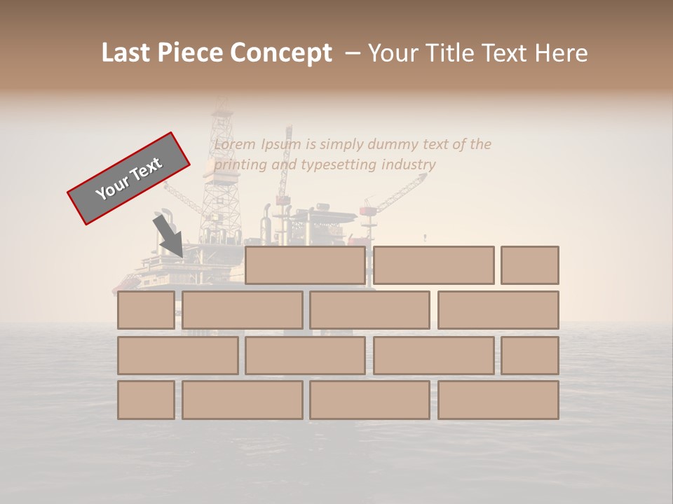 Production Oil Industry Tower PowerPoint Template