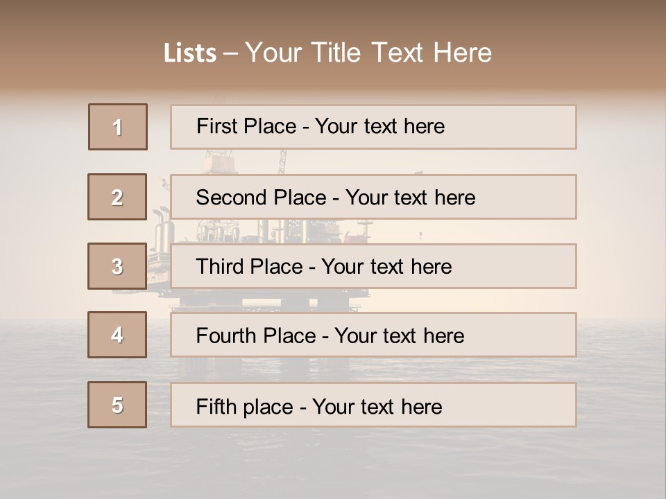 Production Oil Industry Tower PowerPoint Template