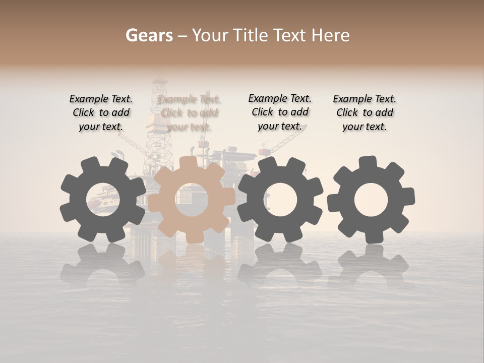 Production Oil Industry Tower PowerPoint Template