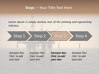 Production Oil Industry Tower PowerPoint Template
