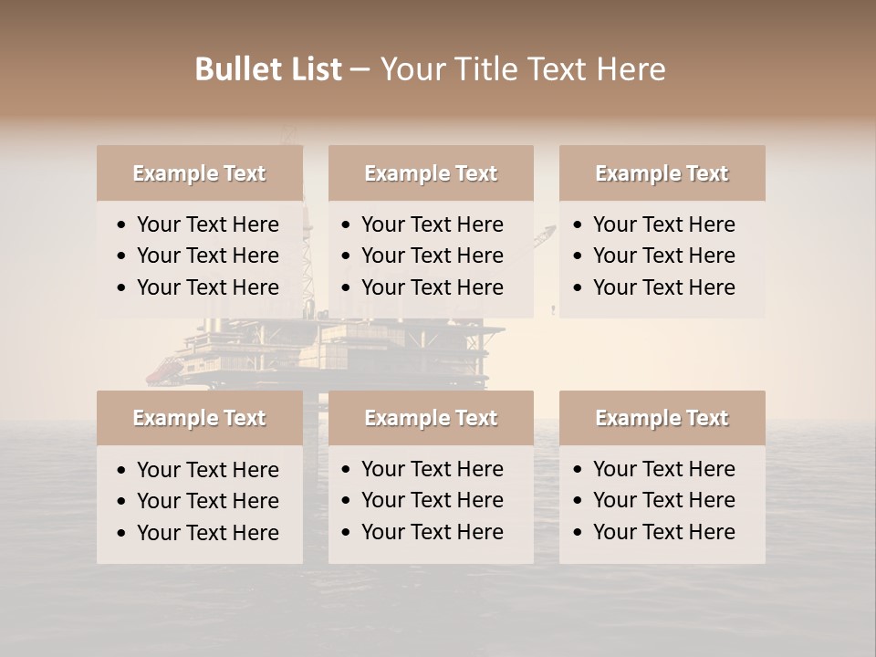 Production Oil Industry Tower PowerPoint Template