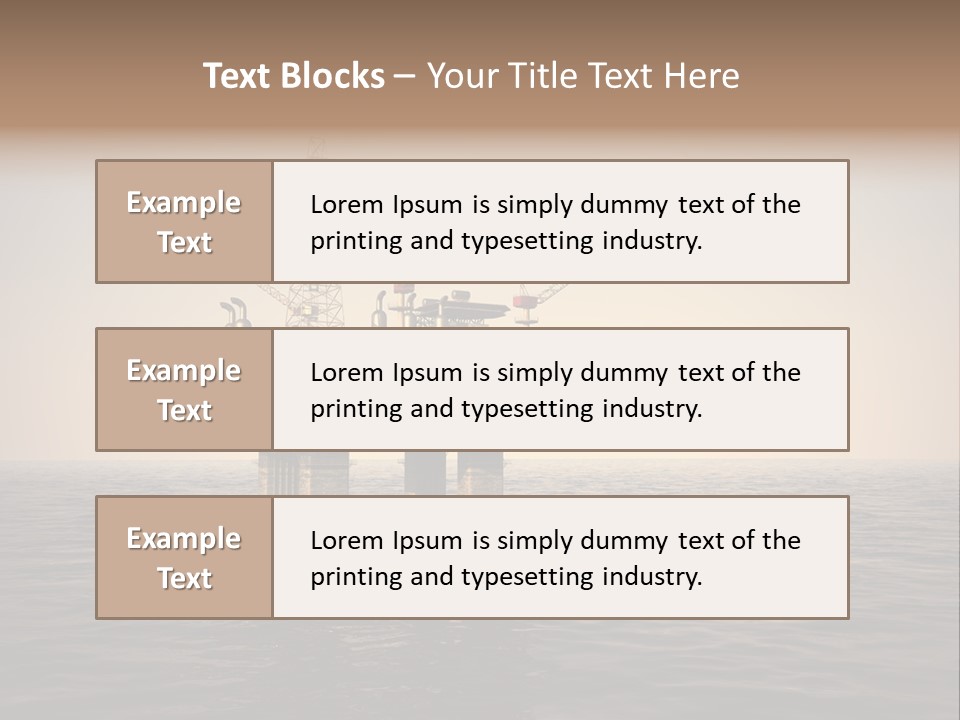 Production Oil Industry Tower PowerPoint Template