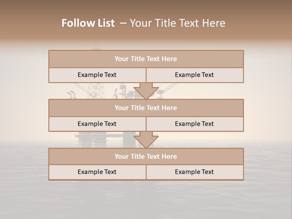 Production Oil Industry Tower PowerPoint Template