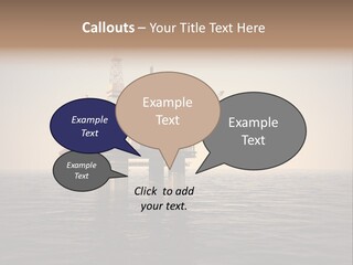 Production Oil Industry Tower PowerPoint Template