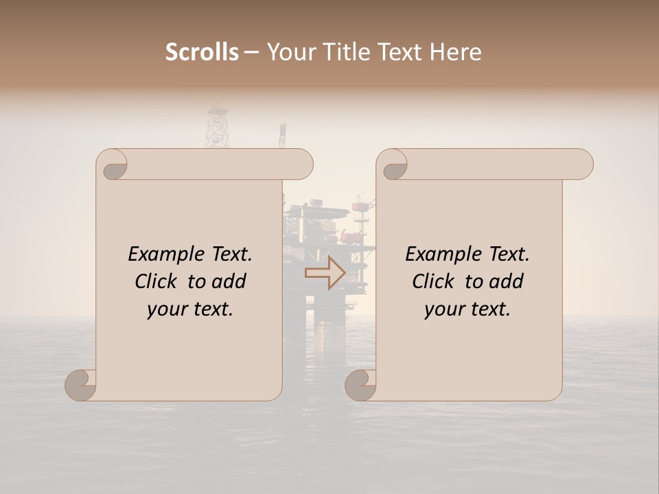 Production Oil Industry Tower PowerPoint Template