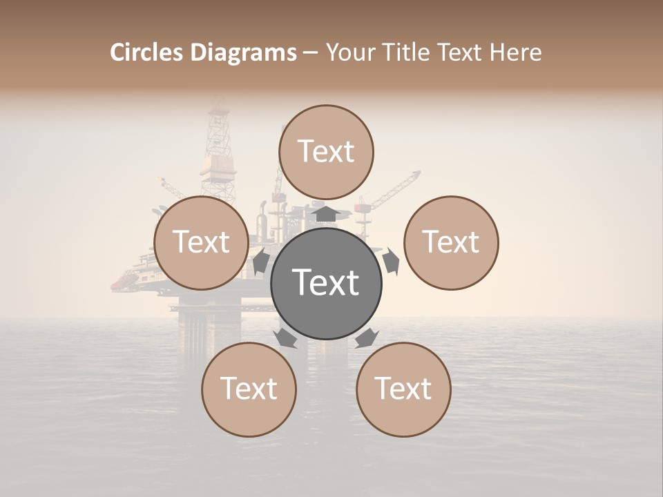 Production Oil Industry Tower PowerPoint Template