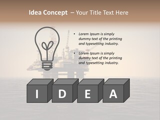 Production Oil Industry Tower PowerPoint Template