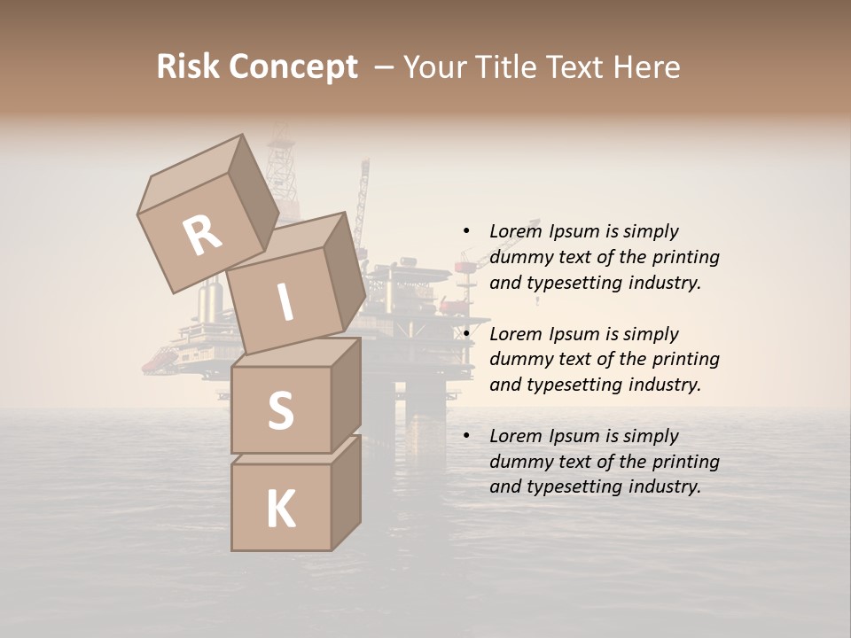 Production Oil Industry Tower PowerPoint Template