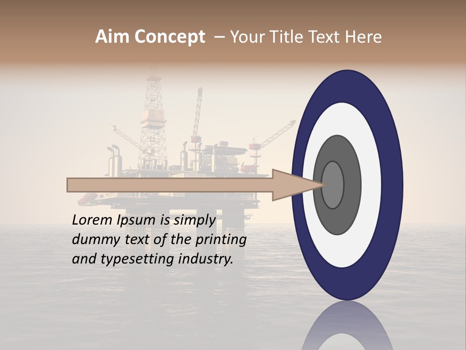 Production Oil Industry Tower PowerPoint Template